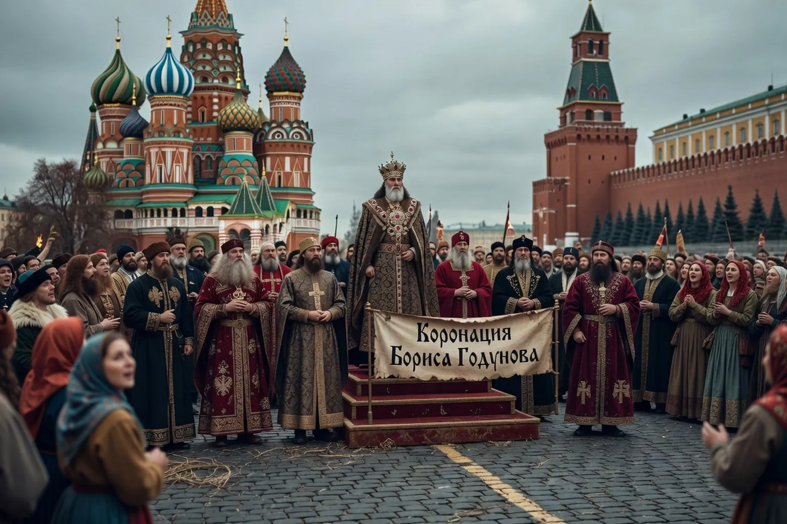 Place Rouge et Kremlin, décor de Boris Godounov