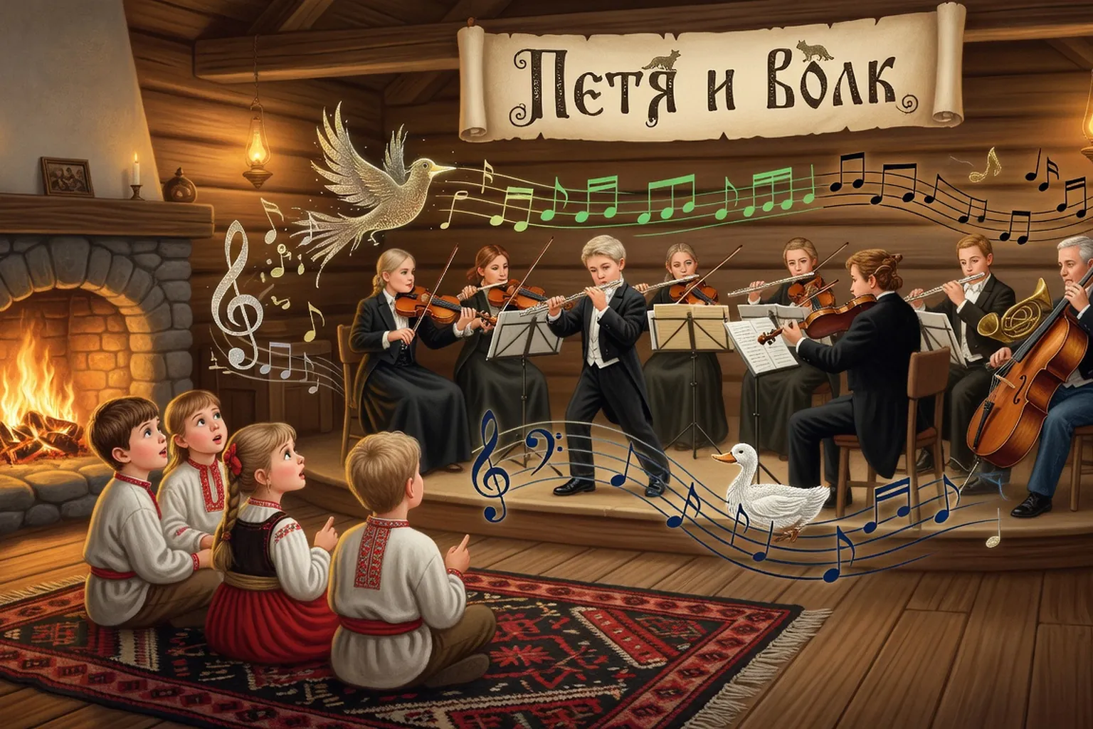 Scène de conte musical : Pierre et le Loup