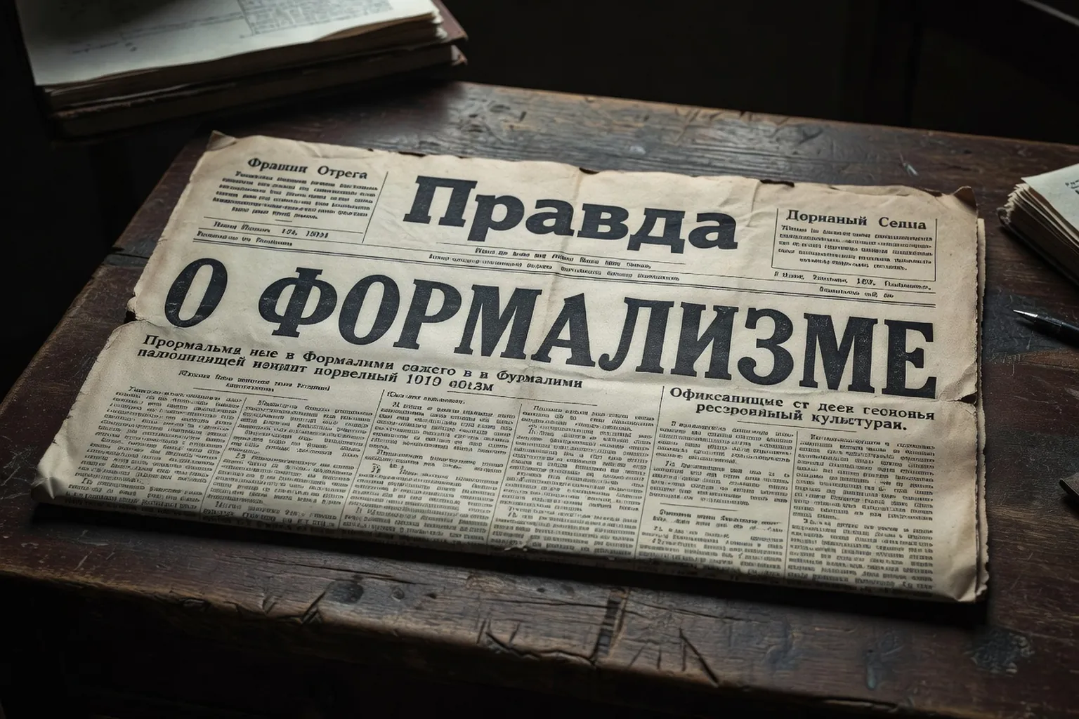 La Pravda de 1936, condamnation qui a précédé la Cinquième