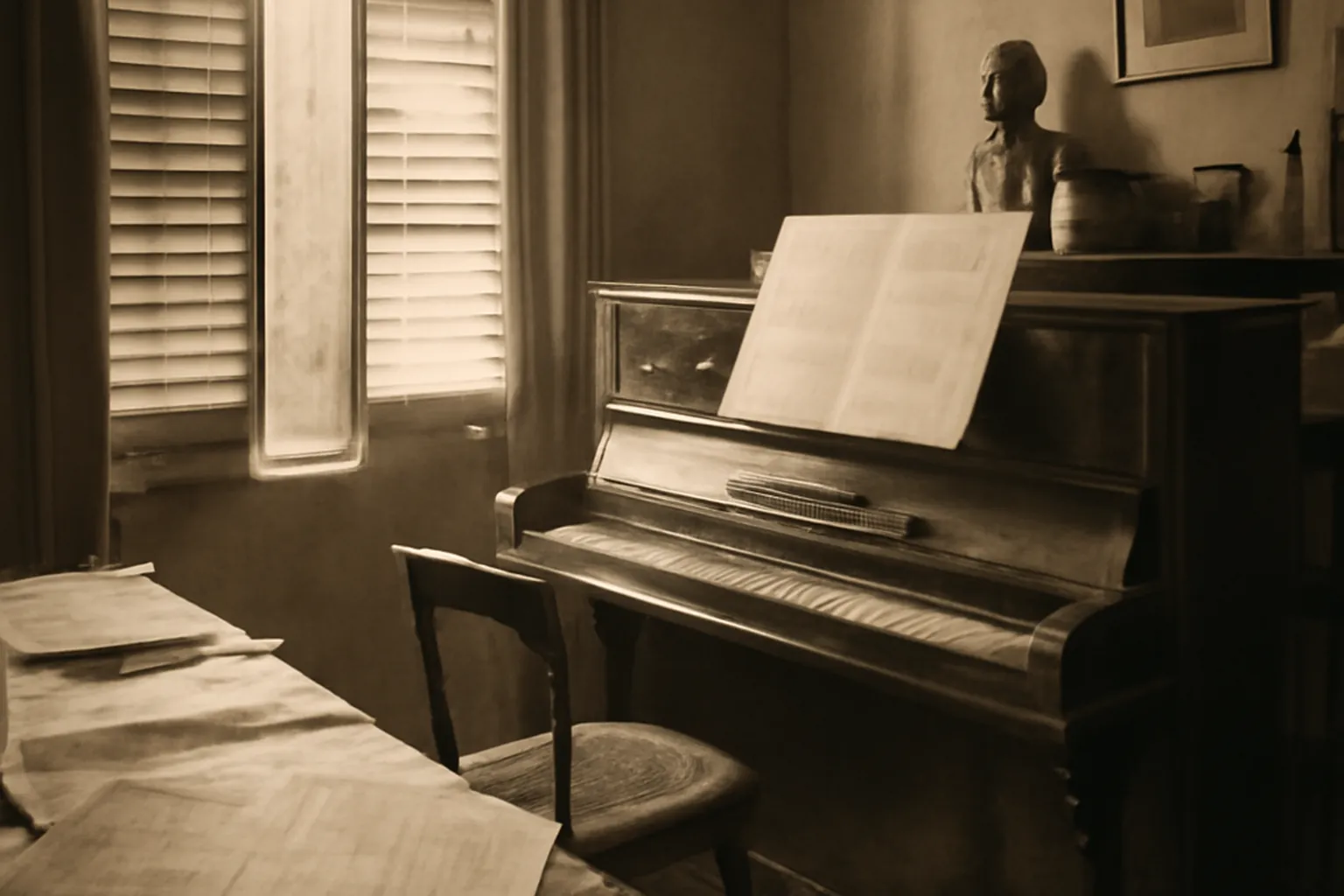 Studio de Ravel à Paris, où il a orchestré les Tableaux en 1922