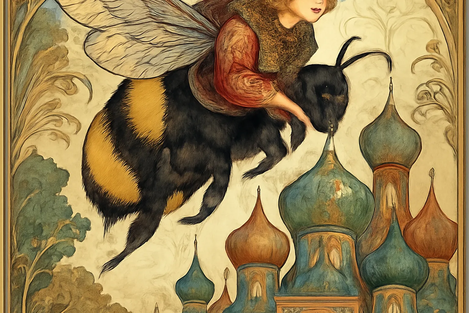 Le tsarévitch transformé en bourdon, conte du Tsar Saltan